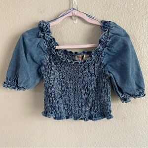 Levi’s Smocked Denim Top